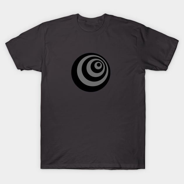 Concentric circles optical illusion of a tunnel T-Shirt by Jibling